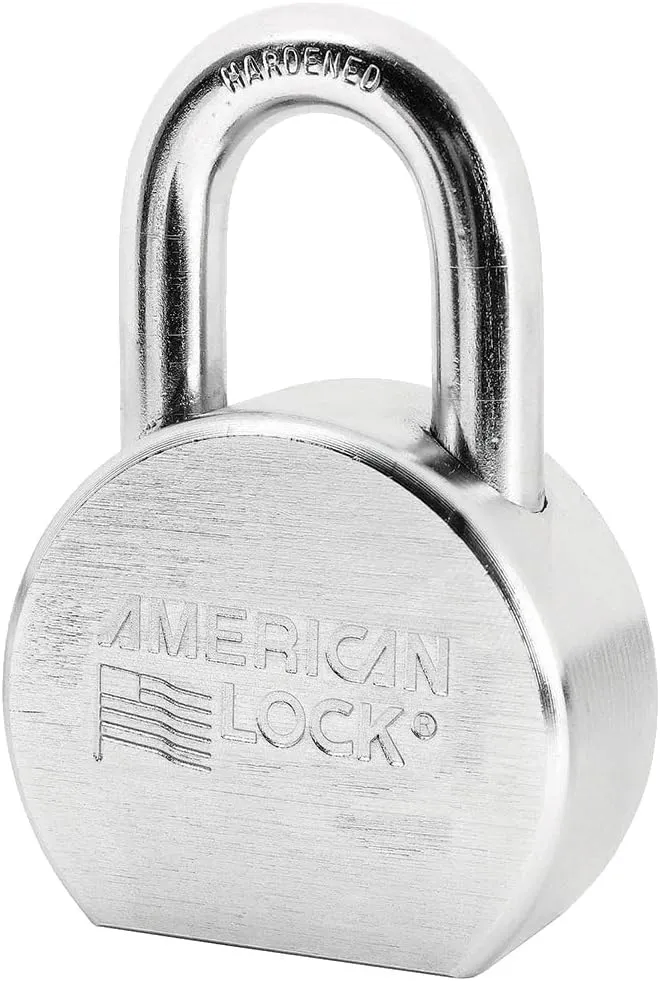 1-1/16" Shackle Clearance, Keyed Alike A700 Padlock, 7/16" Shackle Diam, Steel, with Satin Chrome, Triple Plated Finish