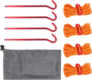 1 Set Outdoor Tent Fixing Nail with Reflective Rope and Storage Bag Durable Stakes for Secure Camping Windy Conditions Essential Camping Supply for Hiking Adventures