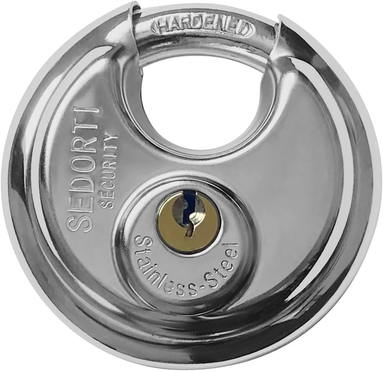 10-Pack Discus Padlocks Keyed Alike, 2-3/4 inch Wide, Stainless Steel 304 Round Lock, Waterproof and Rustproof Storage Lock with Brass Keys, Ideal for Storage Unit Gate, Outdoor, Shed, Fence
