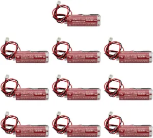 (10-Pack) ER17/50 17/50 3.6V 2750mAh AA PLC Lithium Battery with Plug for MAXELL ER17/50 Battery