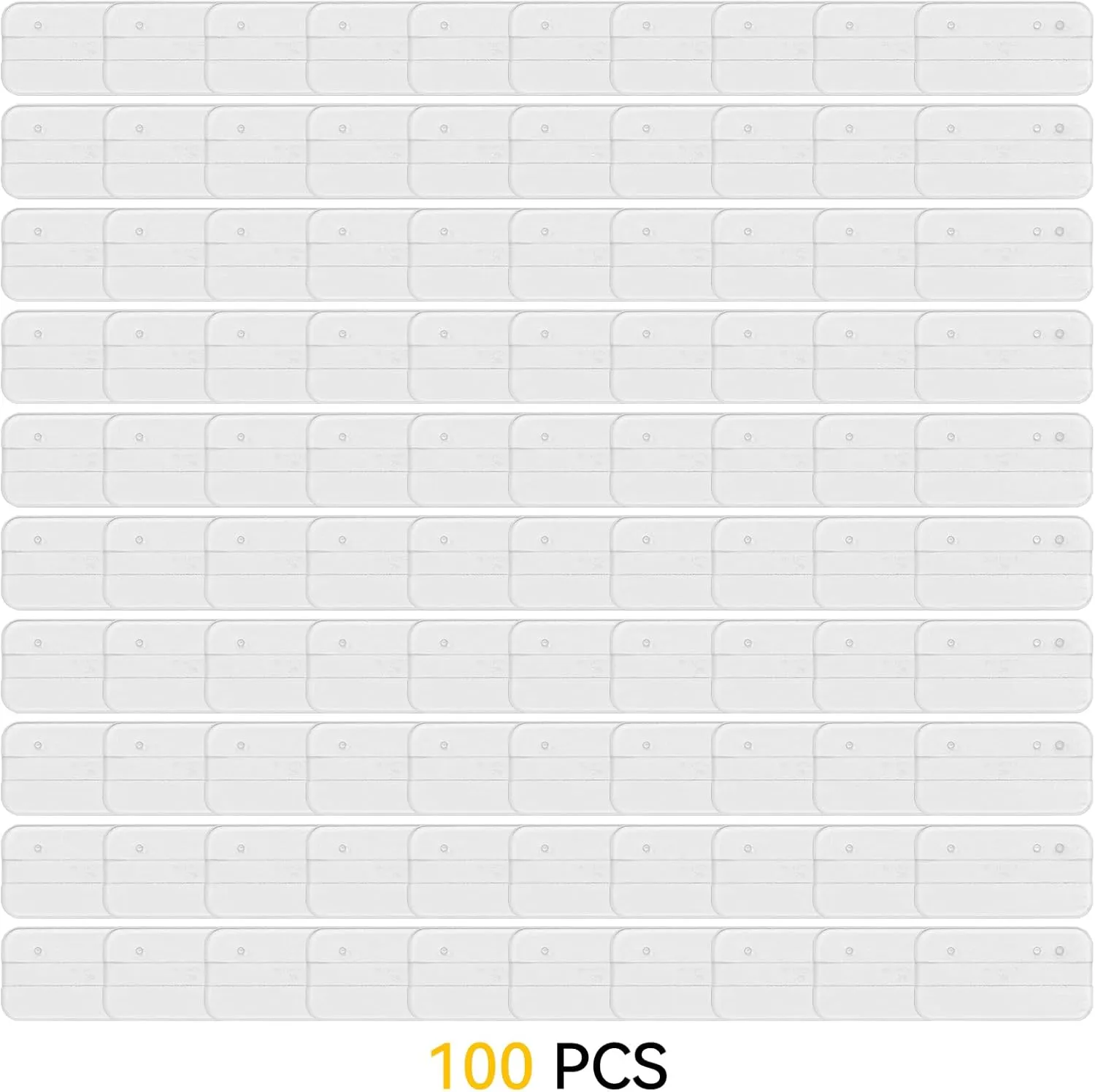 100Packs Star Was Black Series 6 inch Action Figure Stand with Peg, 1/12 Clear Toy Figuras Display Support Stands, Figures Organizer Bases Holder Accessories - Multi-Pegs - Square