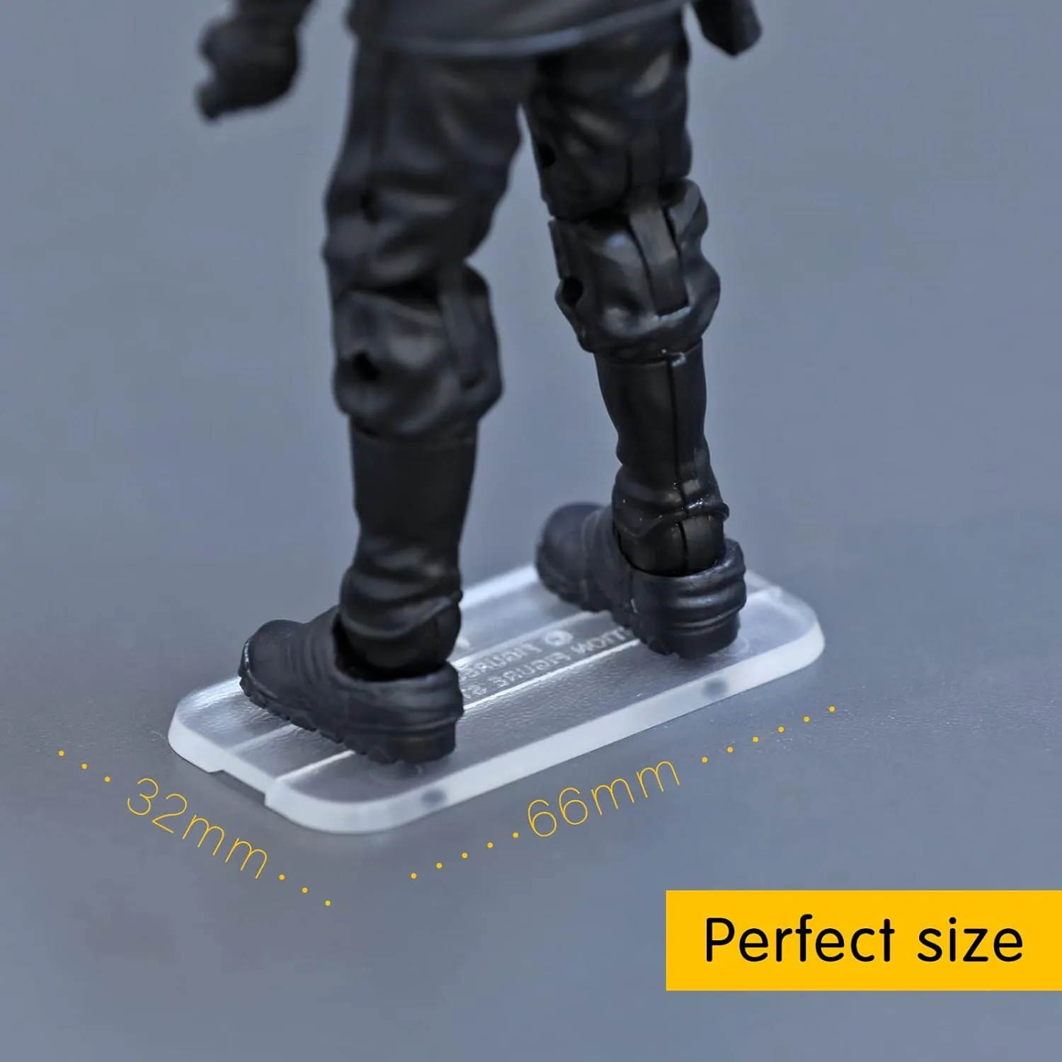 100PCS 6 inch Action Figure Stand Display, Figures Toy Organizer Bases Support Stands, Compatible with 1/12 Mavel Legends Series/GiJeo Classified Series/D C/Mo tu Models, Square