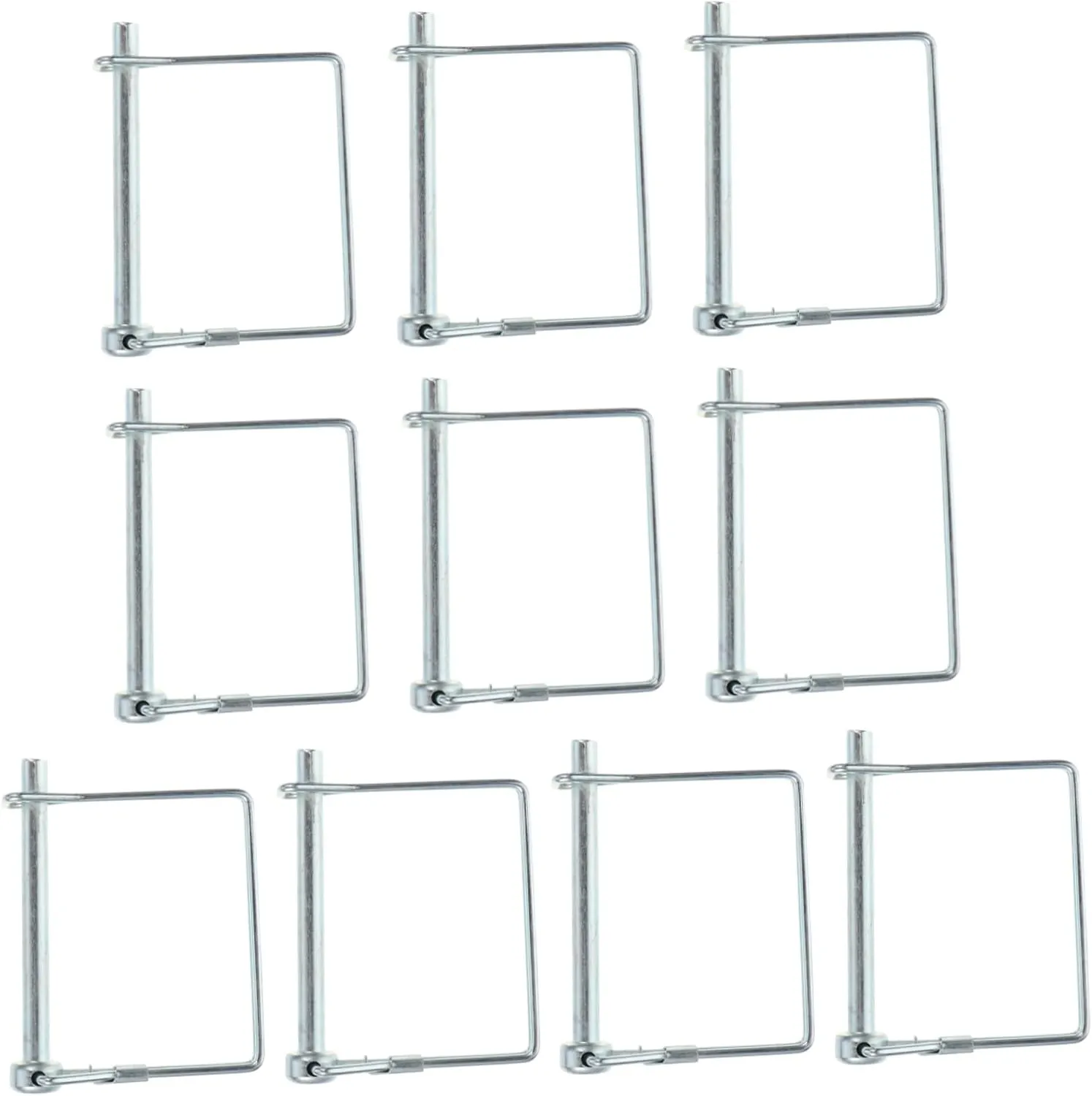 10pcs Heavy Duty Square Lock Pins Carbon Steel Trailer Coupler Lock Arch Pin for Farm Trailer Jack Wheel Easy to Handle
