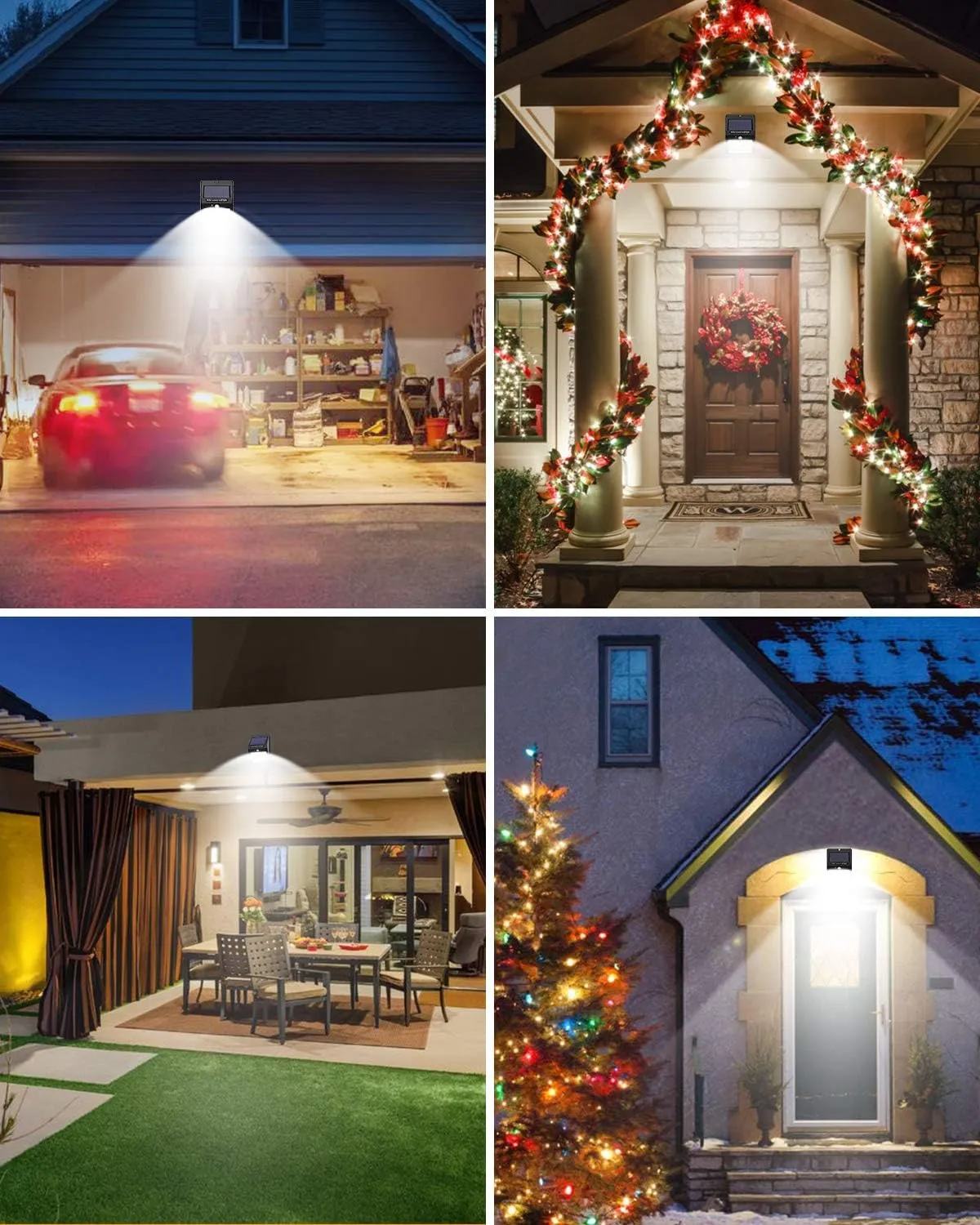 12 Pack Solar Lights Outdoor, 3 Modes/100LED Wireless IP65 Waterproof Solar Motion Lights Outdoor for Front Door, Backyard, Garage, Deck