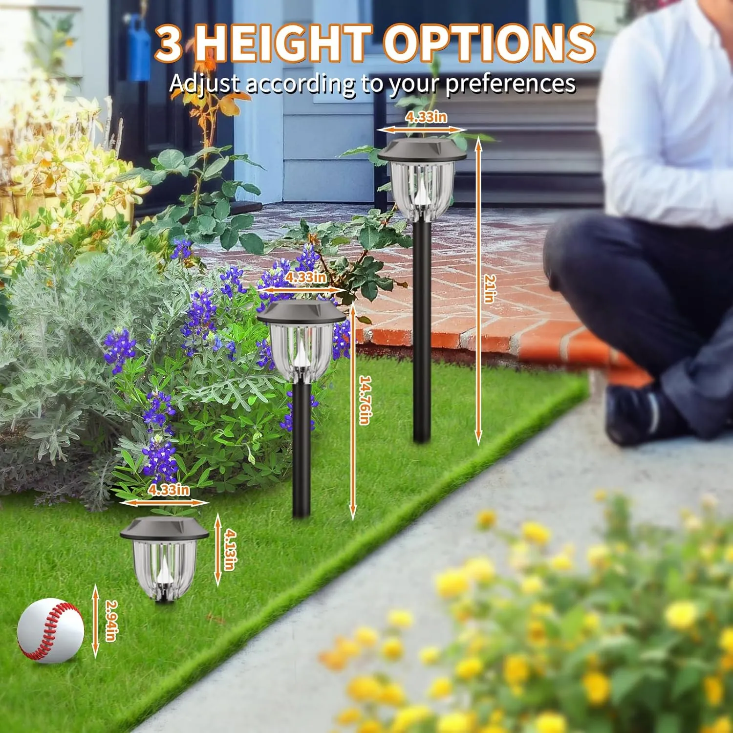 12000K 10 Pack Solar Lights Outdoor IP65 Waterproof,HIGH-POWER LED Solar lights for Outside,Landscape Lighting,Garden Decorative for Yard,Patio,Landscape,Walkway,Sidewalk,Driveway,Lawn (Cold White)