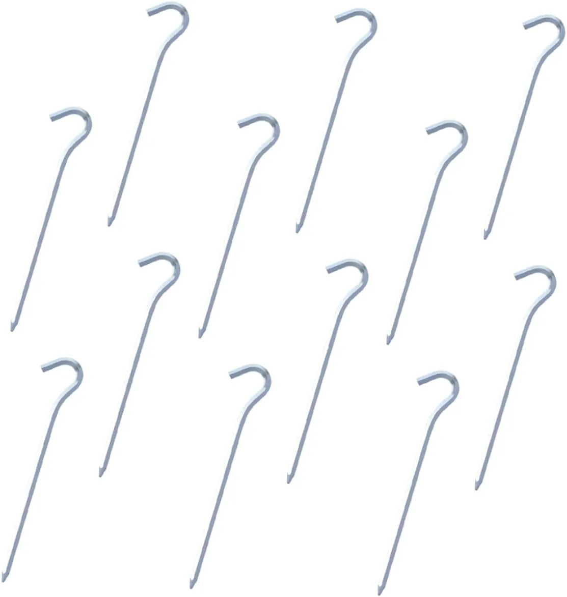 12pcs Heavy Duty Tent Ground Pegs Aluminum Nail Stakes Reusable for Camping Outdoor Activities