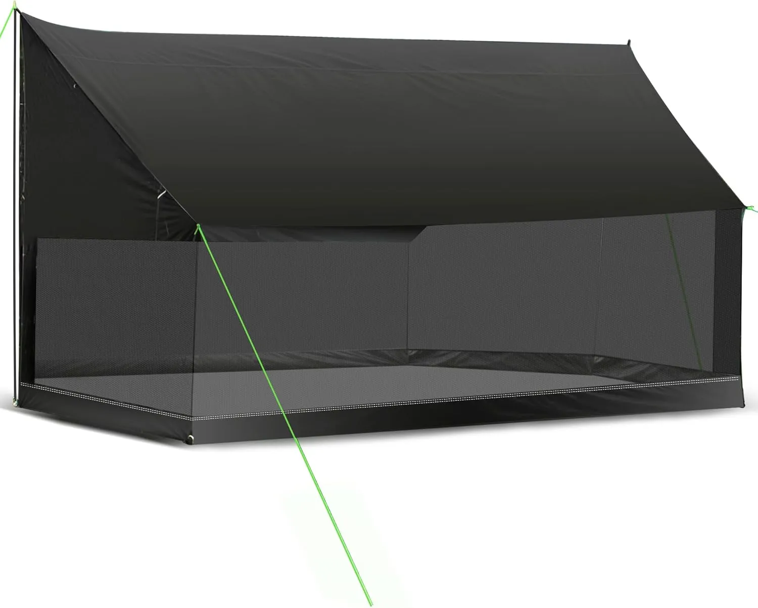 13'*10'*6.8' Outdoor Screen House, Large Camping Mosquito Net, 360 Degree Protection, with Support Poles, Anti-Mosquito, Suitable for Camping, Backpacking, Patio（Black）
