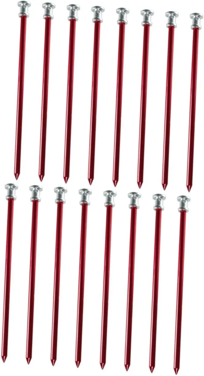 16 pcs Ground Nail Outdoor Accessories Beach Canopy Tent Beach Tents Outdoor Stakes Camping Tent Ground pegs Aluminum Alloy Tent Nails Aluminium Alloy Tent Peg Tent Stakes Portable