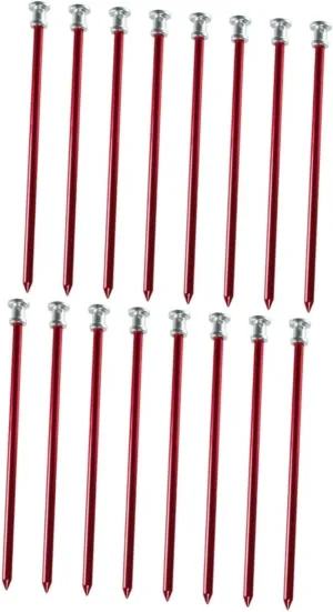 16 pcs Ground Nail Outdoor Accessories Beach Canopy Tent Beach Tents Outdoor Stakes Camping Tent Ground pegs Aluminum Alloy Tent Nails Aluminium Alloy Tent Peg Tent Stakes Portable