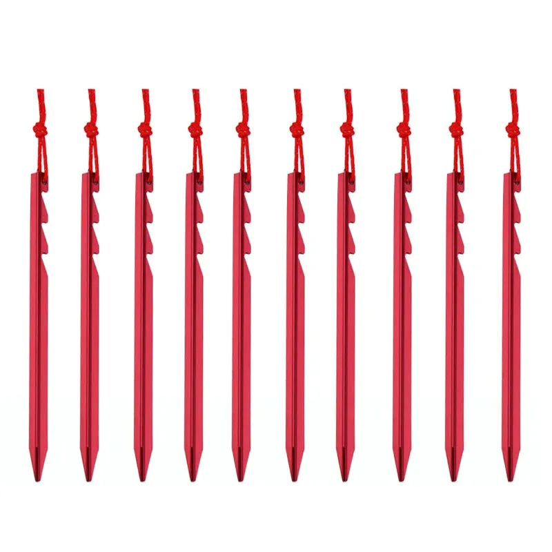 18cm Aluminium Alloy Tent Pegs Stakes, pack of 10