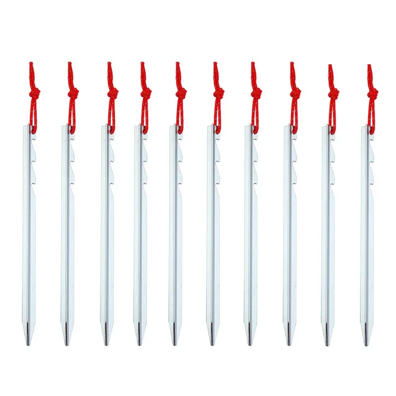 18cm Aluminium Alloy Tent Pegs Stakes, pack of 10