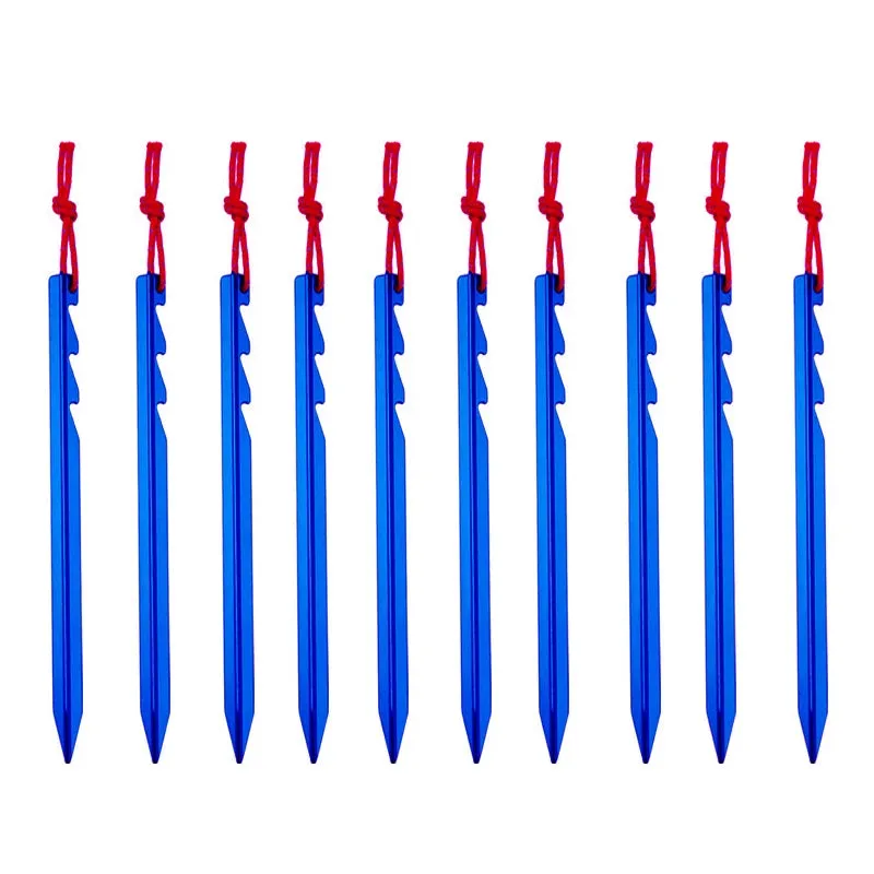 18cm Aluminium Alloy Tent Pegs Stakes, pack of 10