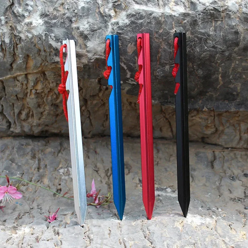 18cm Aluminium Alloy Tent Pegs Stakes, pack of 10