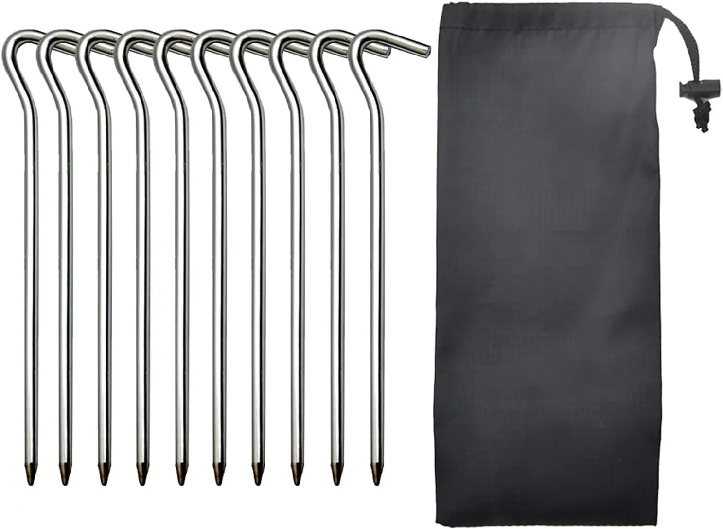 18cm Tent Nails Peg Aluminum Alloy Tent Stakes Golden Tent Hook Ground Anchors Outdoor Canopy Stake Camping Accessories