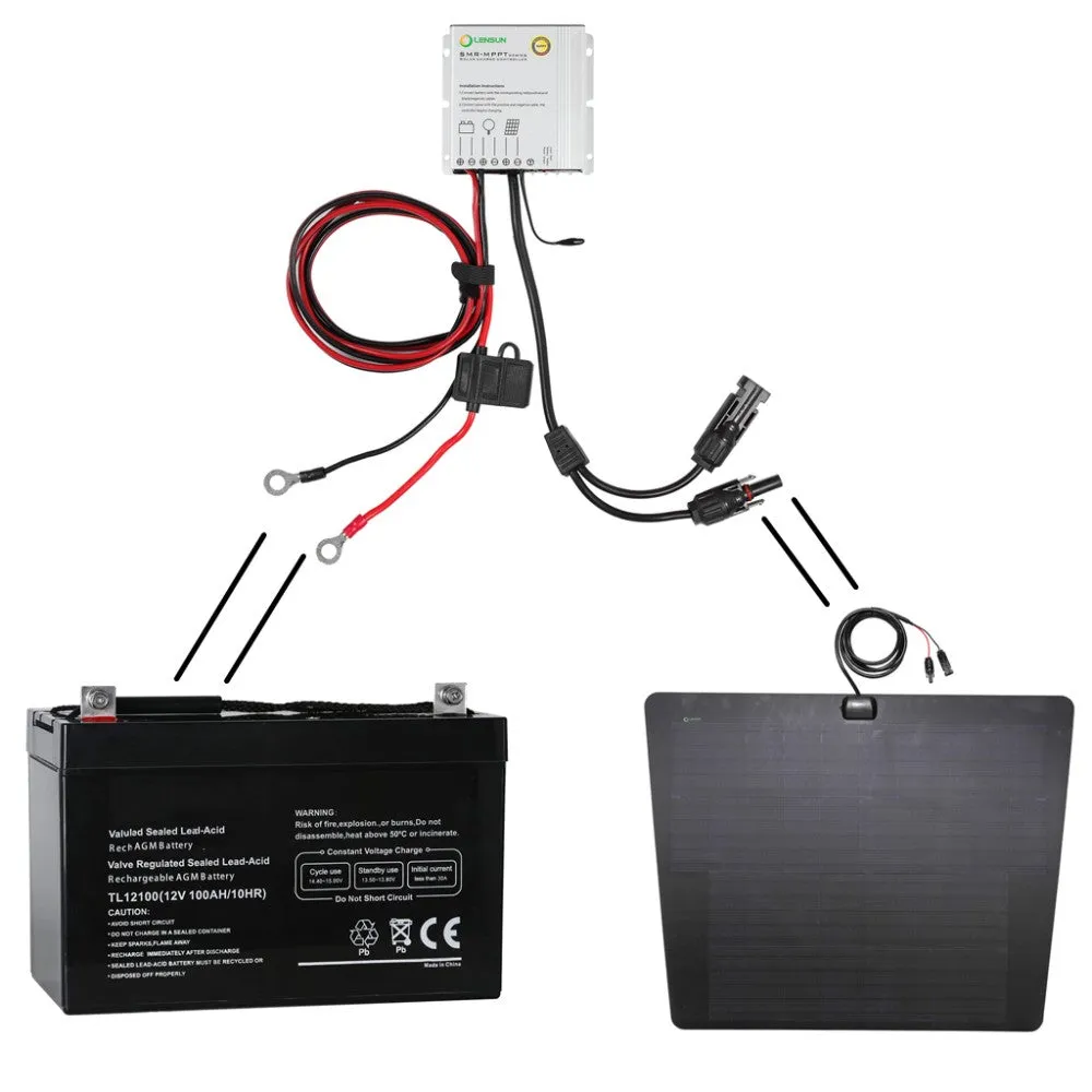 1999-2006 Chevy Silverado/ GMC Sierra Lensun 100W Hood Solar Panel