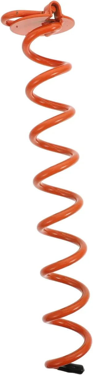 1Pc Outdoor Creative Spiral Ground Stake Heavy Duty Peg for Lawn Tent and Dog Security Durable Iron Nail for Camping Landscaping and Sports Activities Orange Color