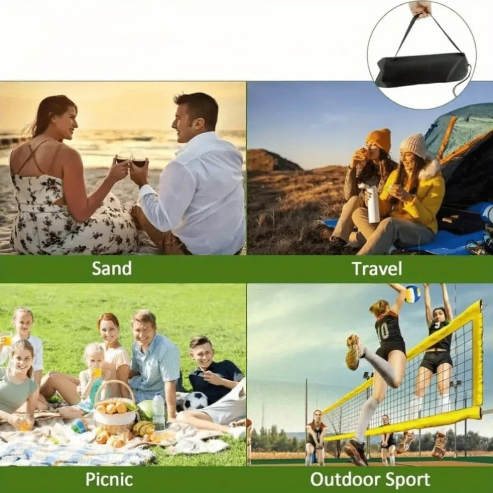 1pc Portable Iron Ottoman, Foldable Beach Chair, Black Outdoor Seating, Low Maintenance, Manual Setup, Ideal for Picnic, Travel, Beach, Park, and Sports Events (Brown)
