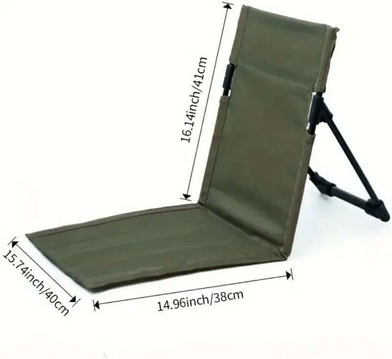 1pc Portable Iron Ottoman, Foldable Beach Chair, Black Outdoor Seating, Low Maintenance, Manual Setup, Ideal for Picnic, Travel, Beach, Park, and Sports Events (White)