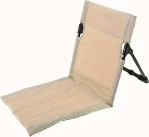 1pc Portable Iron Ottoman, Foldable Beach Chair, Black Outdoor Seating, Low Maintenance, Manual Setup, Ideal for Picnic, Travel, Beach, Park, and Sports Events (White)