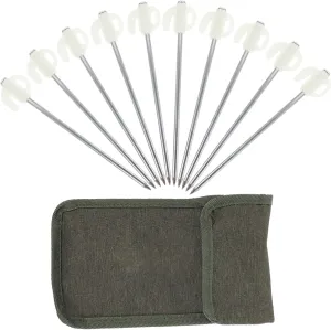 1Set Tent Stakes Camping Accessories with Oxford Storage Bag Durable Ground Pegs for Outdoor Tents Easy to Drive and Remove Wind Resistant
