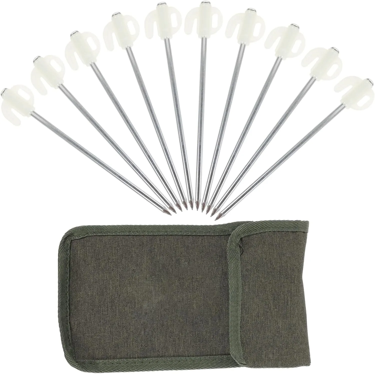 1Set Tent Stakes Camping Accessories with Oxford Storage Bag Durable Ground Pegs for Outdoor Tents Easy to Drive and Remove Wind Resistant