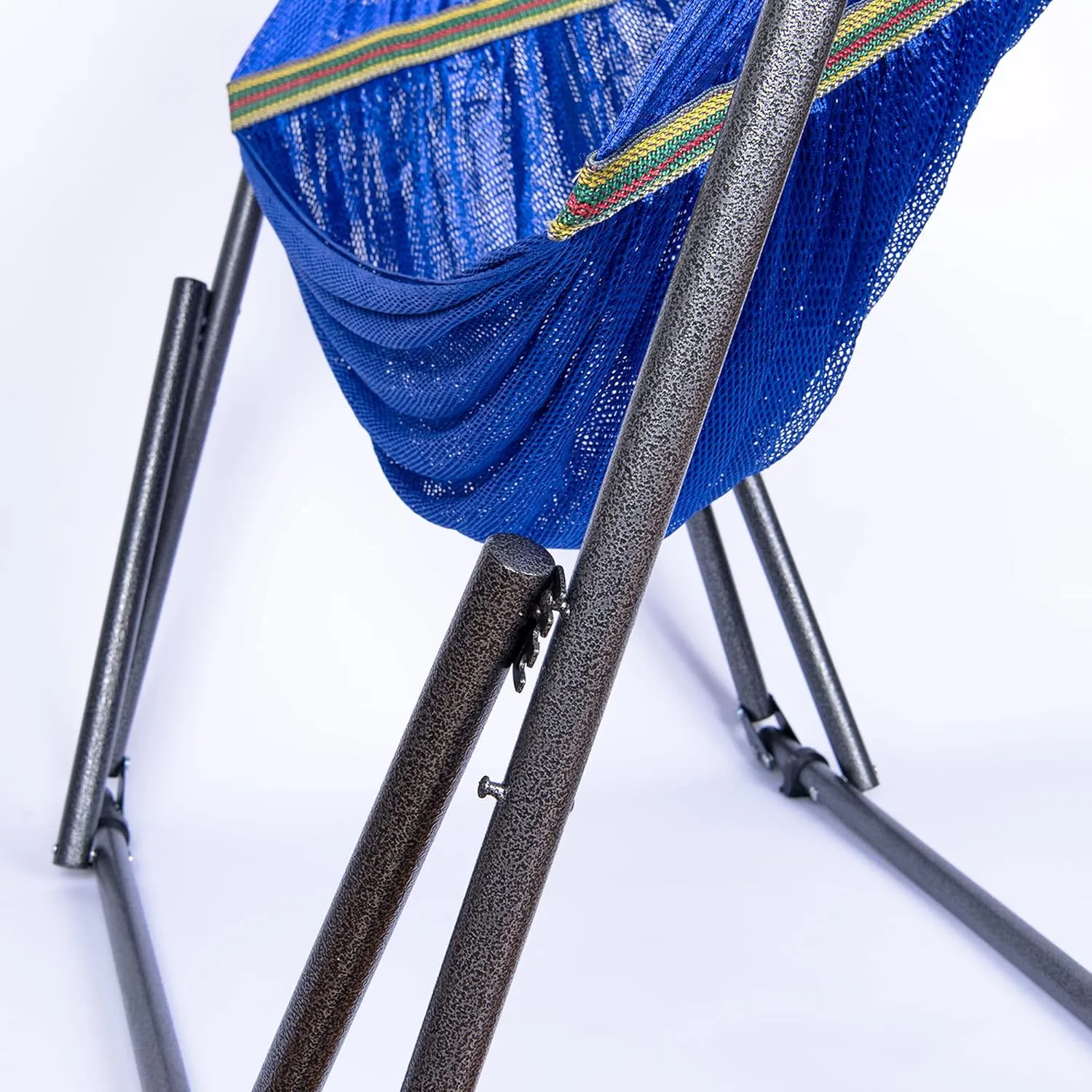 2 in 1 Hammock and Swinging Chair with Collapsible Steel Stand 450 lbs Capacity- Carrying Case, Portable & Adjustable, Perfect for Camping Beach Summer Patio, EZ Daze Foldable Hammock with Stand-Navy