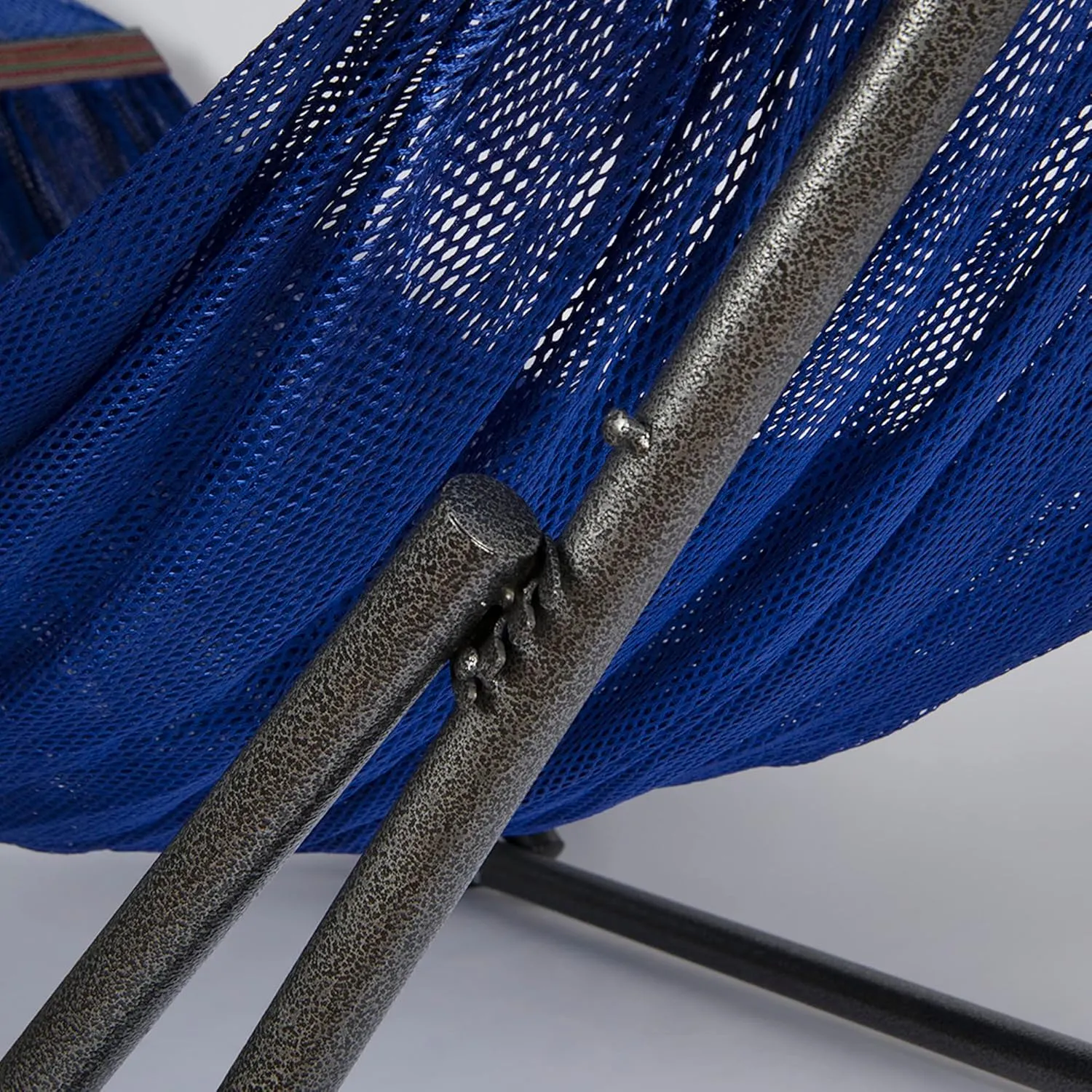 2 in 1 Hammock and Swinging Chair with Collapsible Steel Stand 450 lbs Capacity- Carrying Case, Portable & Adjustable, Perfect for Camping Beach Summer Patio, EZ Daze Foldable Hammock with Stand-Navy