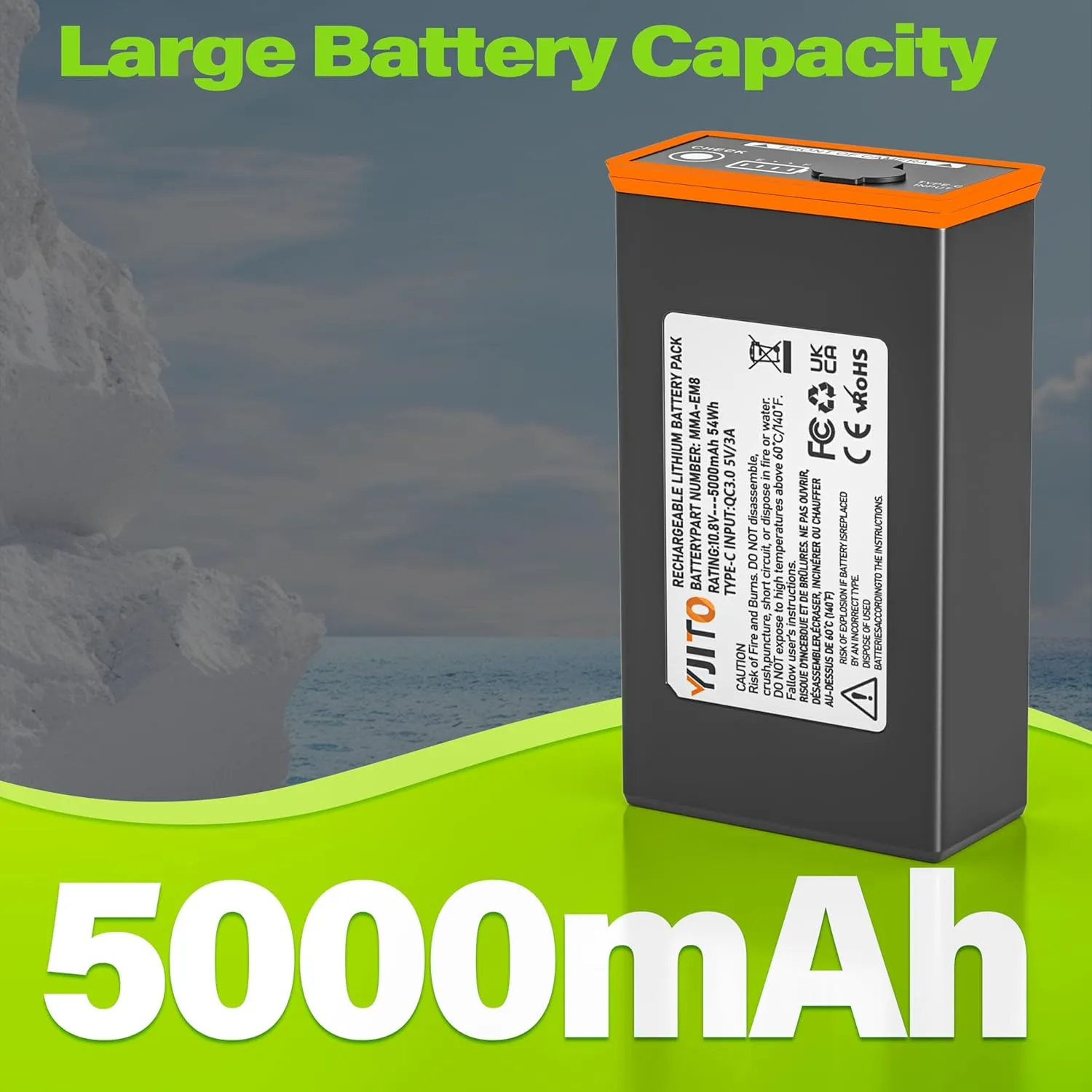 2 Pack Upgrade 5000mAh Power Mag Plus Rechargeable Battery Replacement for Edge Trail Camera Battery Pack,Compatible with Moultrie Edge, Edge PRO, Edge 2, Edge 2 PRO Trail Cameras