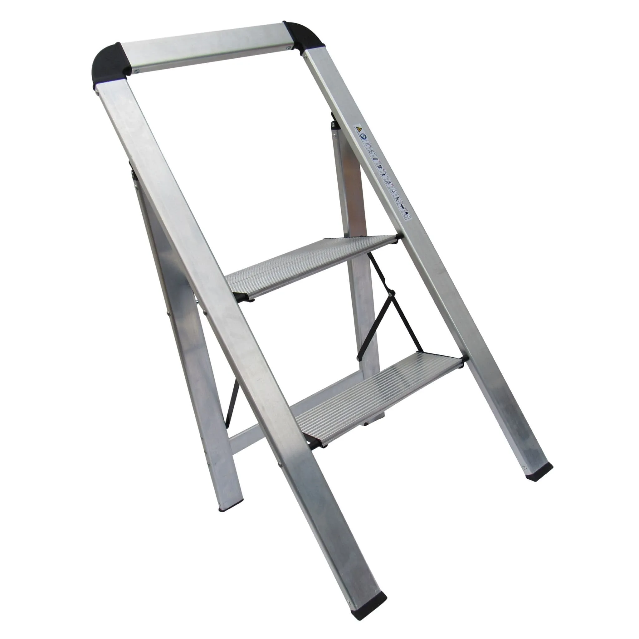 2 Stool 150KG Aluminium) Foldable Great price drop Ladder Step Interactive (Kitchen Folding Platform