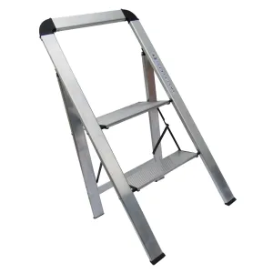 2 Stool 150KG Aluminium) Foldable Great price drop Ladder Step Interactive (Kitchen Folding Platform
