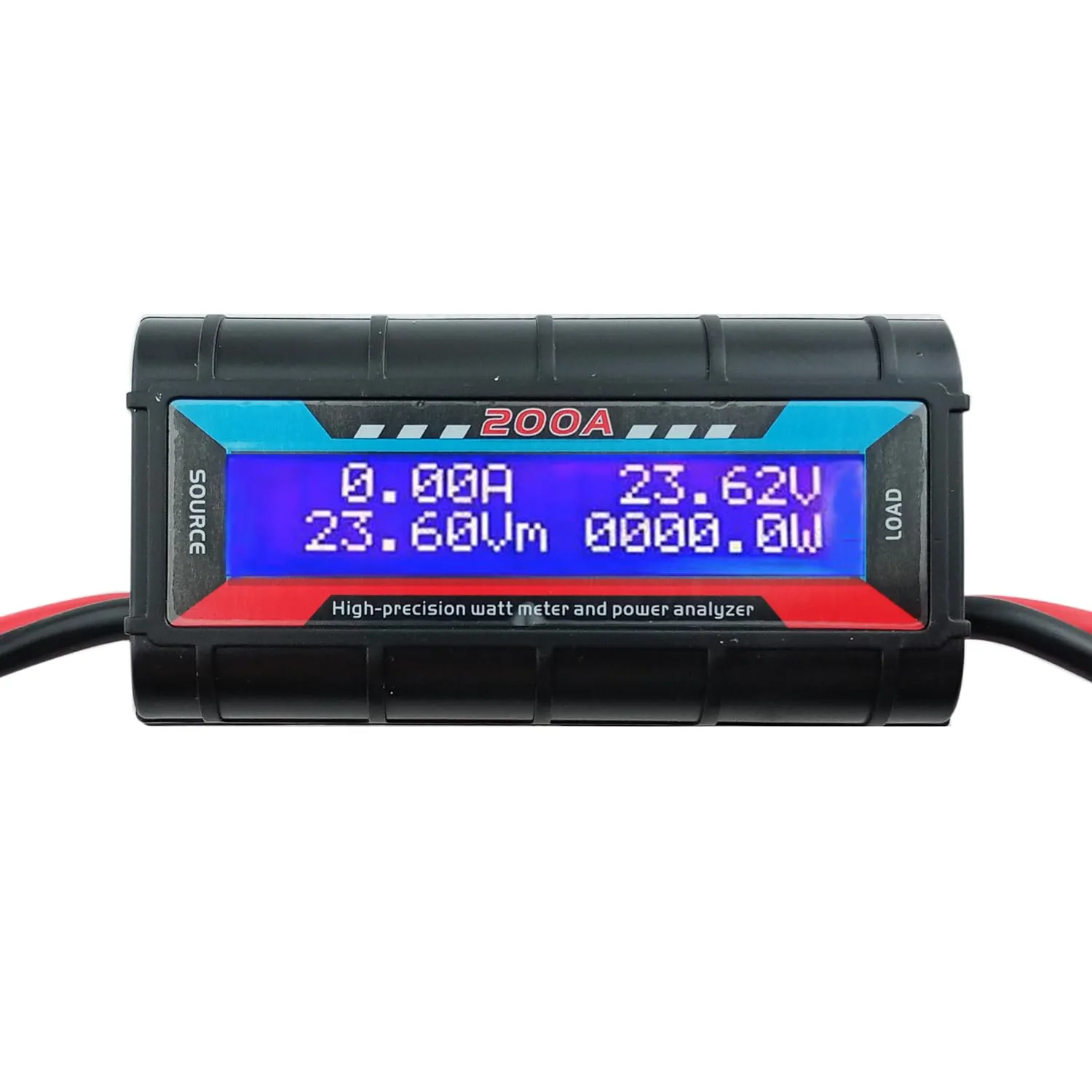 200A High Precision RC Watt Meter Power Analyzer Voltage Amp Meter, Wattmeter Tester Amp Meter Monitor with Real-time Reading Backlight Digital LCD Screen for Battery, Solar, Wind Power