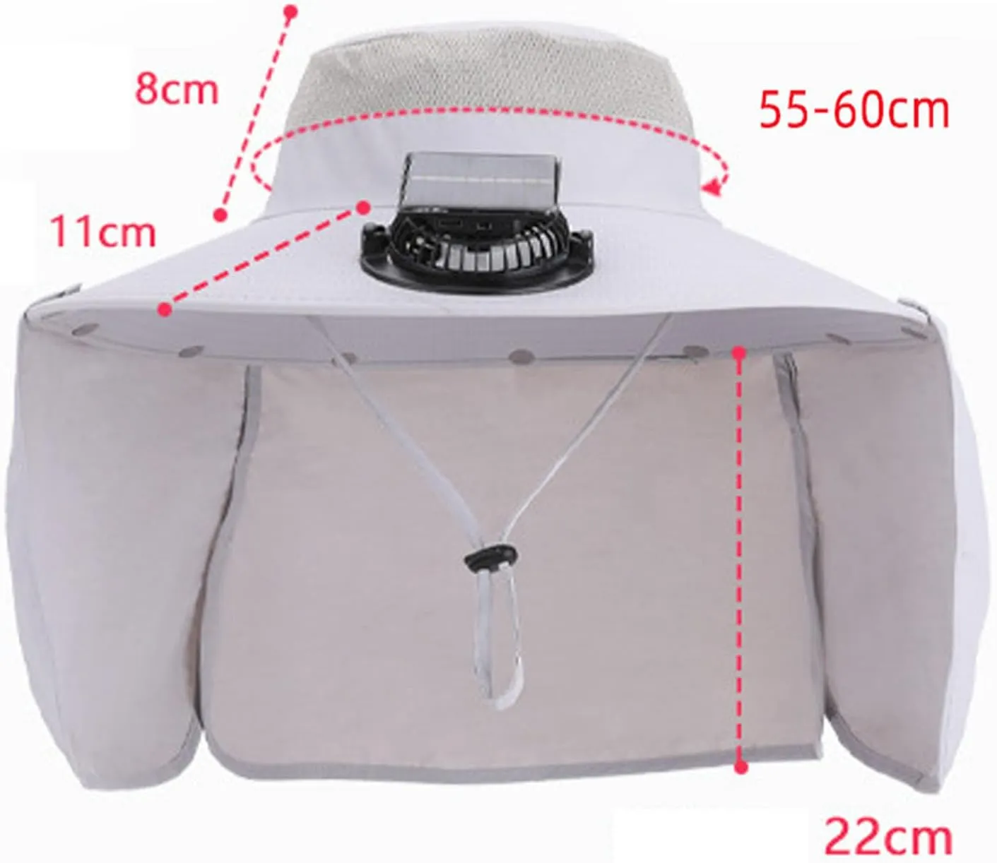 2025 New Solar Brim Hat with Fan, Wide Brim Solar Fan Hat Outdoor Fishing, Climbing, Hiking