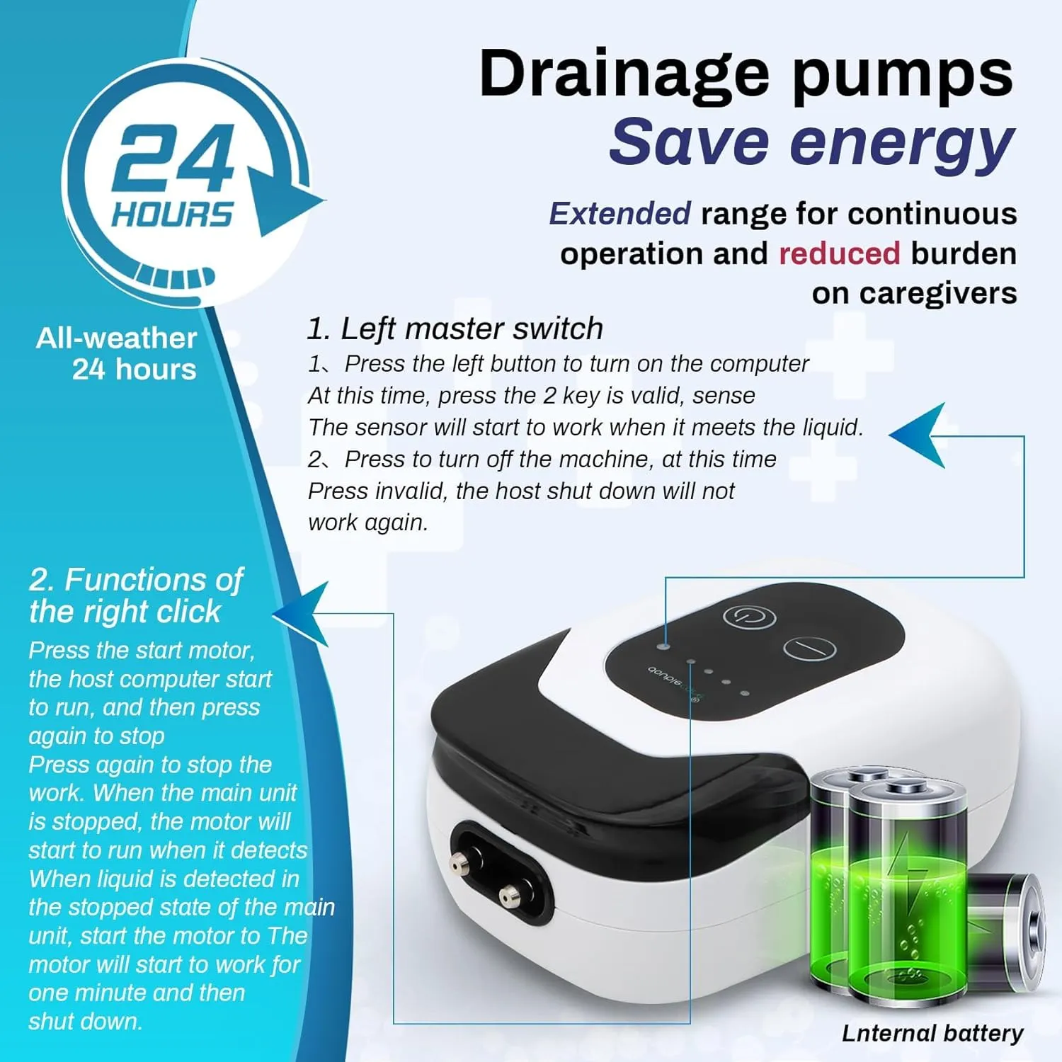 2025 Upgraded Premium Intelligent Electric Urinal for Famale - Automatic Start-Stop Dispenser, 2000ML Capacity with 6.5 ft Catheter, Bed Rest Anti-Leakage Design, Easy-to-Clean, Unisex