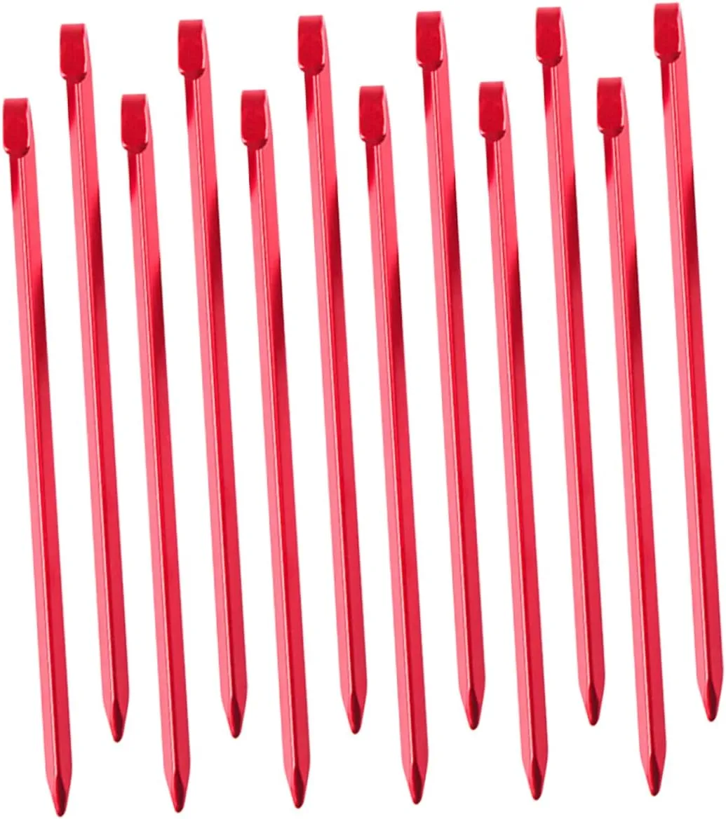 24 Pcs Ground Nail Camping Tent Stake Tent Accessory Camping Tool Outdoor Stakes Aluminium Alloy Tent Stakes Outdoor Teepee Camping Tents Tent Peg Aluminum Alloy High Strength