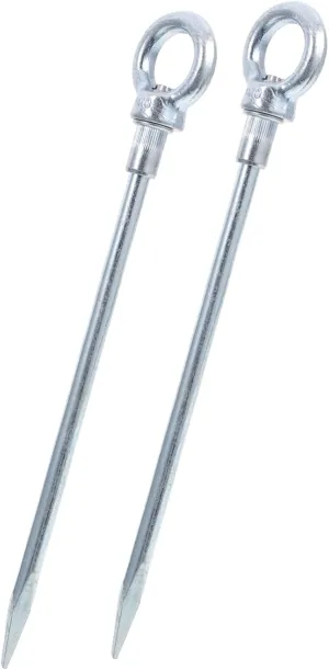 2Pcs Heavy Duty Tent Stakes Pegs for Camping Garden Outdoor Use Durable Metal Ground Pegs for Tents Tarps Gazebos Easy to Install Pull