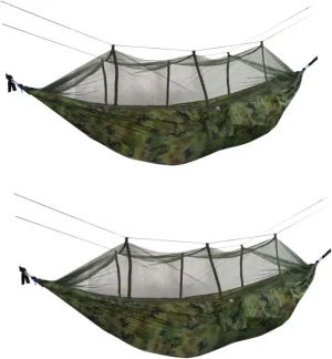 2pcs Mosquito Bug Net Hammock Camping Hammock Double 210t Parachute