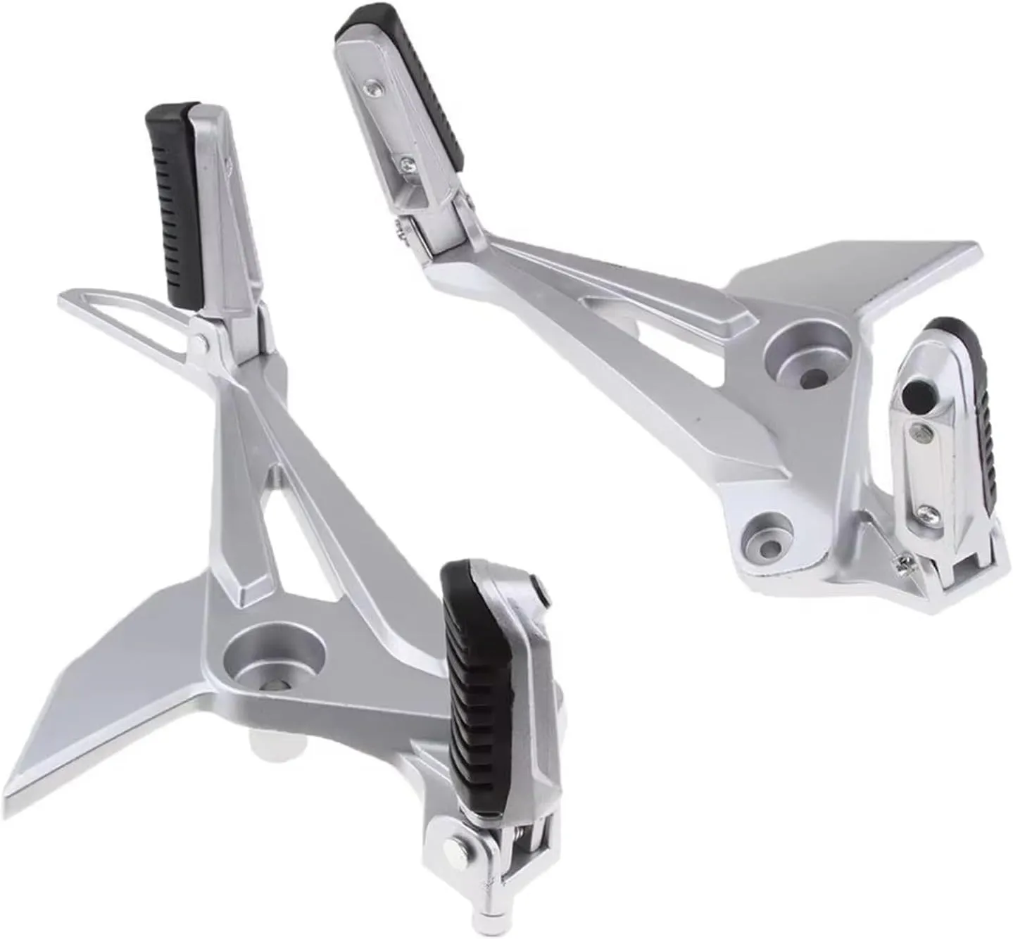 2Pcs Motorcycle Rearset Foot Pegs Right & Left Side Footrest Foot Peg Aluminum Alloy Foot Boards Motorcycle Foot Pedal