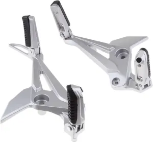 2Pcs Motorcycle Rearset Foot Pegs Right & Left Side Footrest Foot Peg Aluminum Alloy Foot Boards Motorcycle Foot Pedal