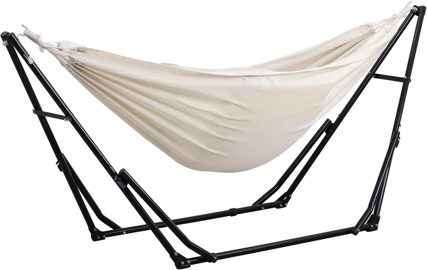 3 in 1 Hammock with Stand, Outdoor Hammock Swing Chair with Portable Heavy Duty Stand, Multi-Functional Hammock Stand 480 lbs Weight Capacit-White