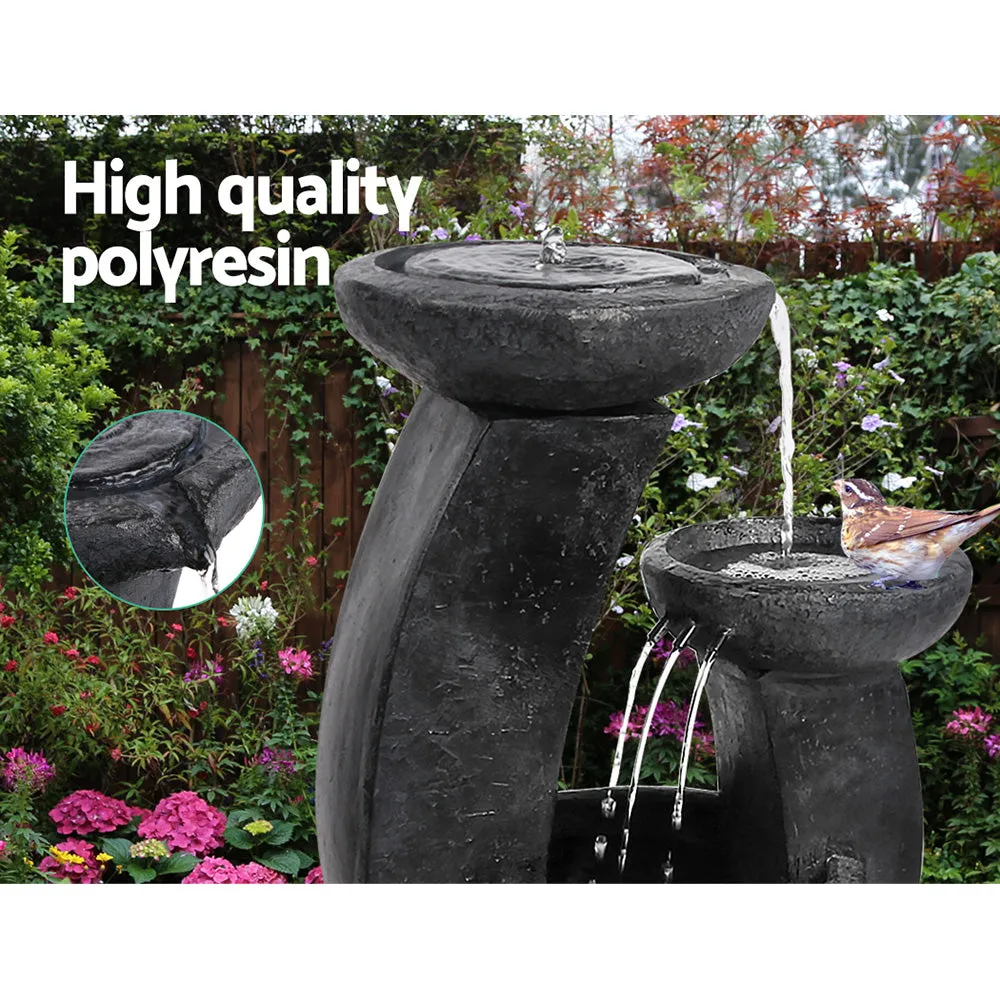 3 Tier Solar Powered Water Fountain with LED Light