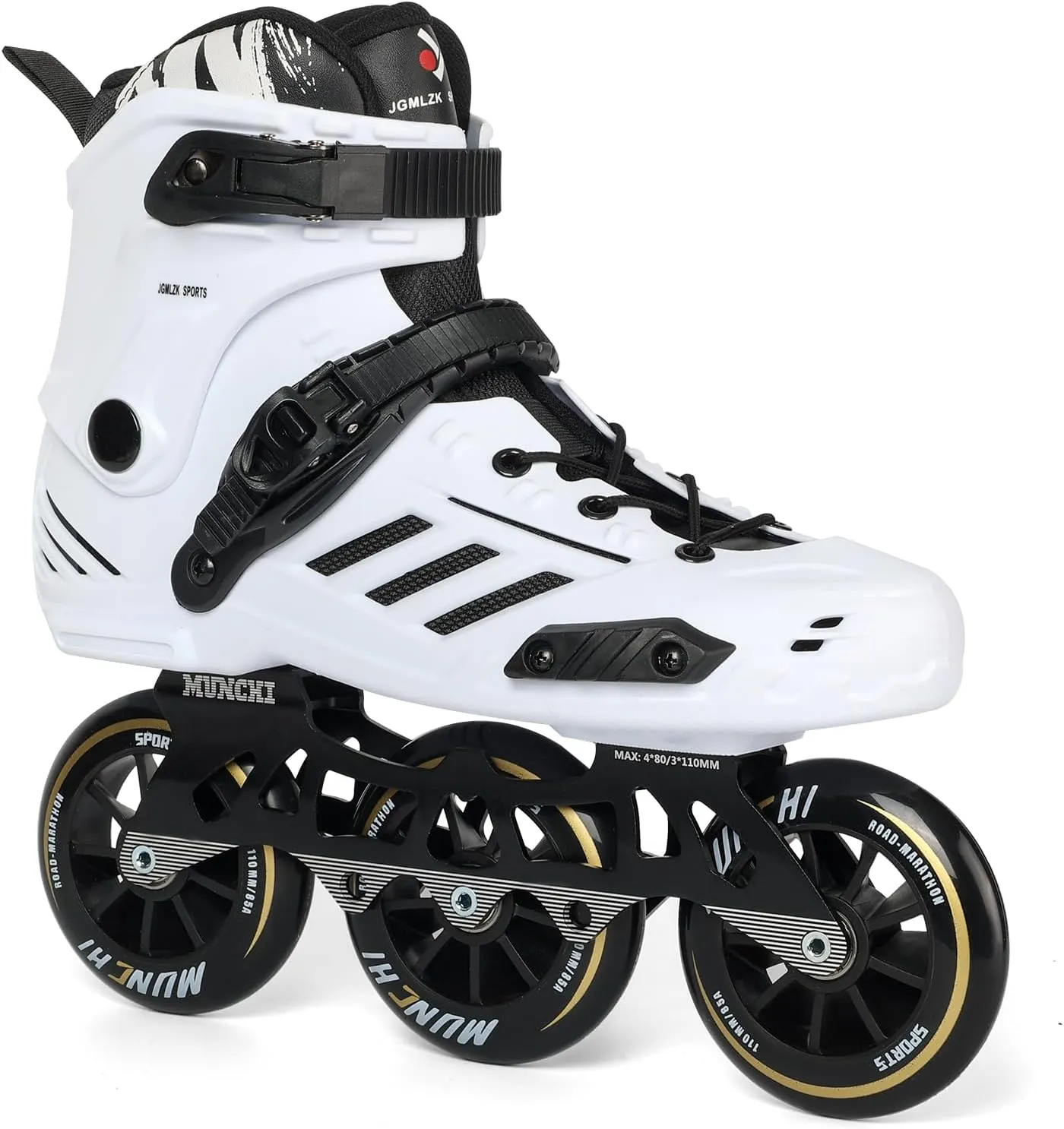 3 Wheel Inline Skates for Adult Women Men,Professional Outdoor Fitness 3X110 Mm Wheels Roller Skates Blades for Unisex