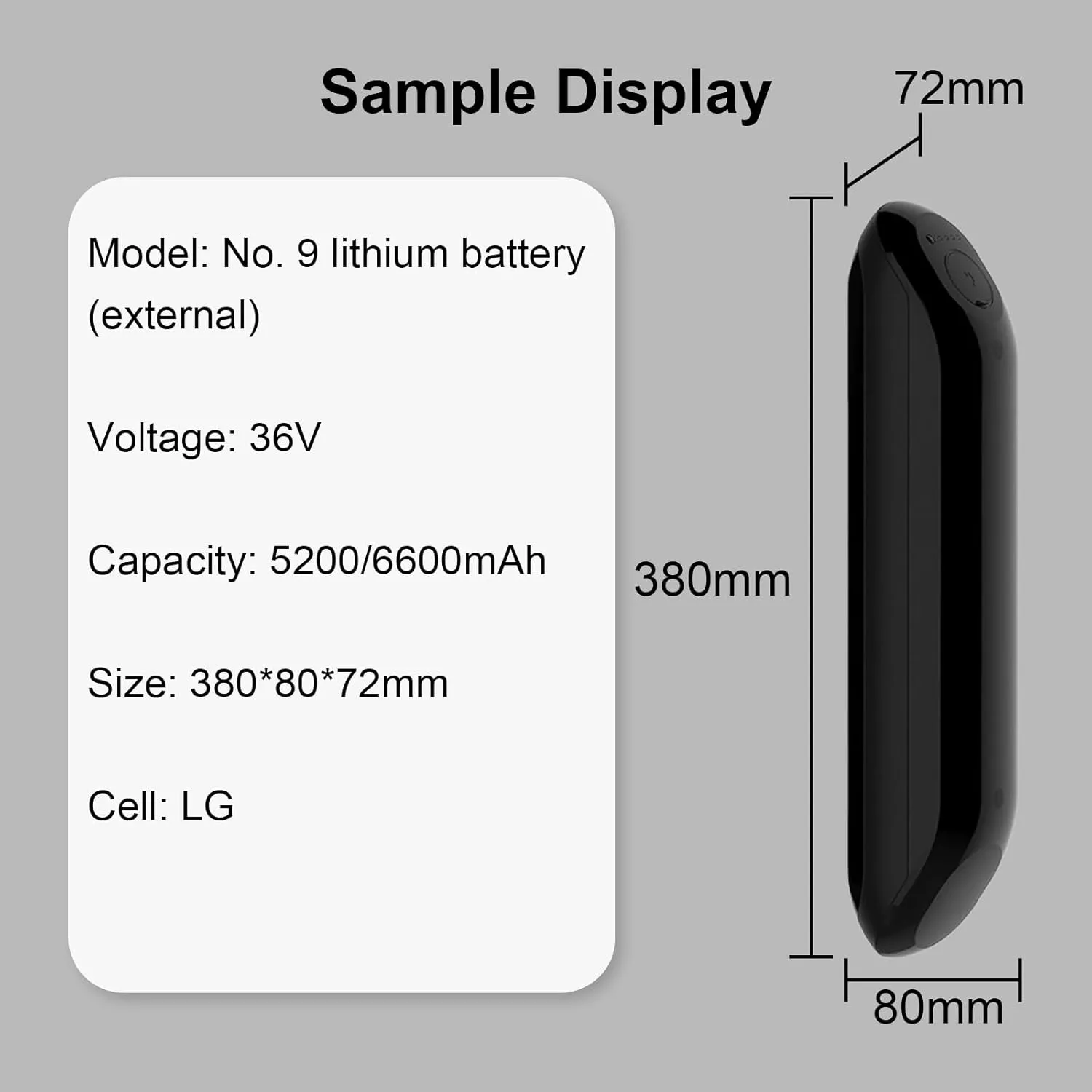 36V External Rechargeable Battery Pack for Segway Ninebot ES1/ES2/ES4/E22 Scooter Battery Replacement (6600mAh)