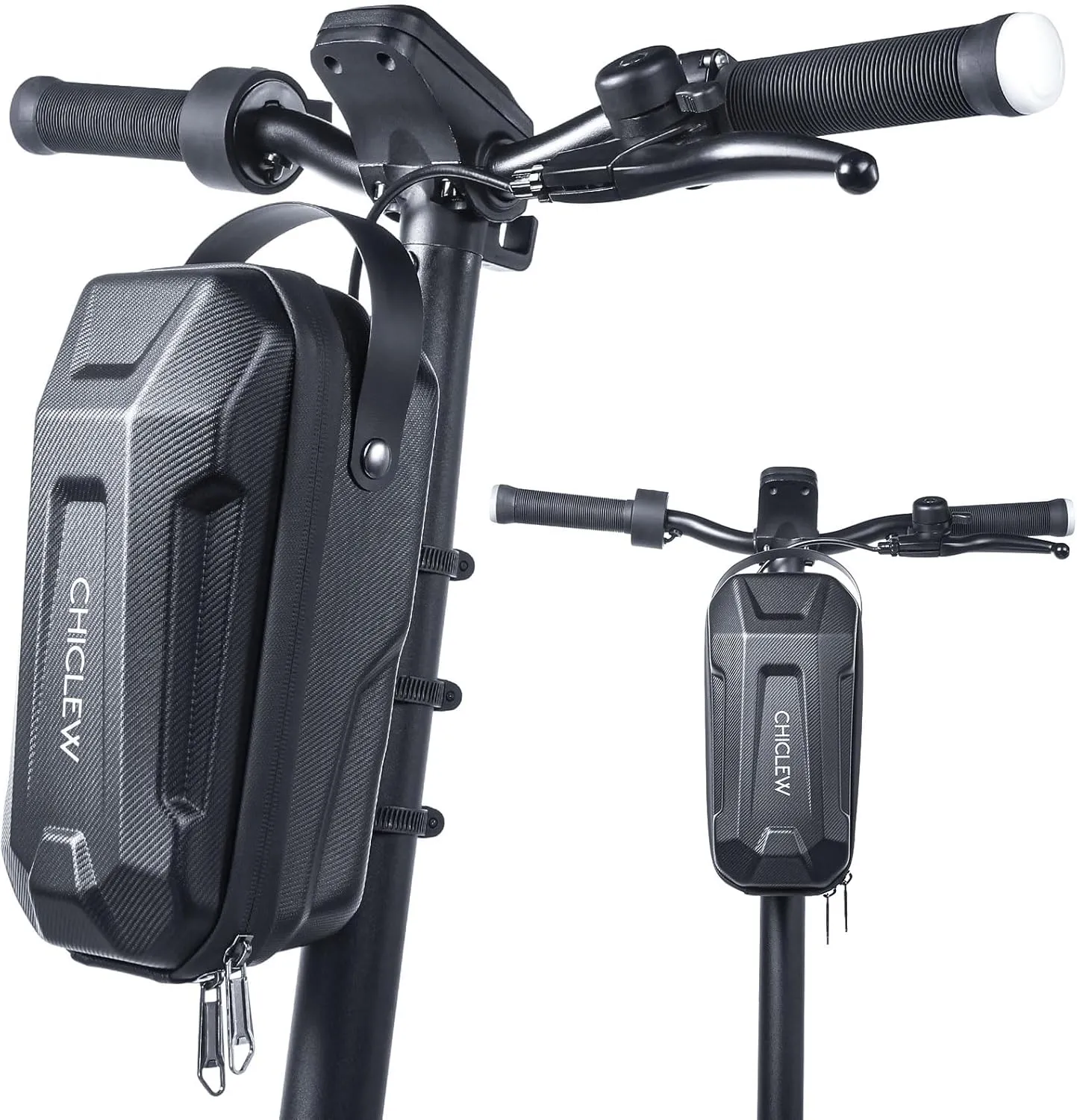 3L Large Scooter Bag with Handle, Portable Electric Scooter Storage Bag, Waterproof XL Handlebar Pouch Bag for Scooters, Bikes, Segway Niu, with Small Coded Lock & Screw Fixation Design