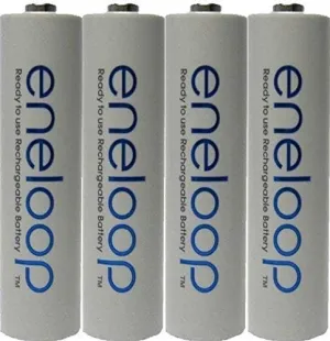 4 Pack AAA Panasonic Eneloop 4th Generation NiMH Pre-Charged Rechargeable 2100 Cycles Batteries   Free Battery Holder