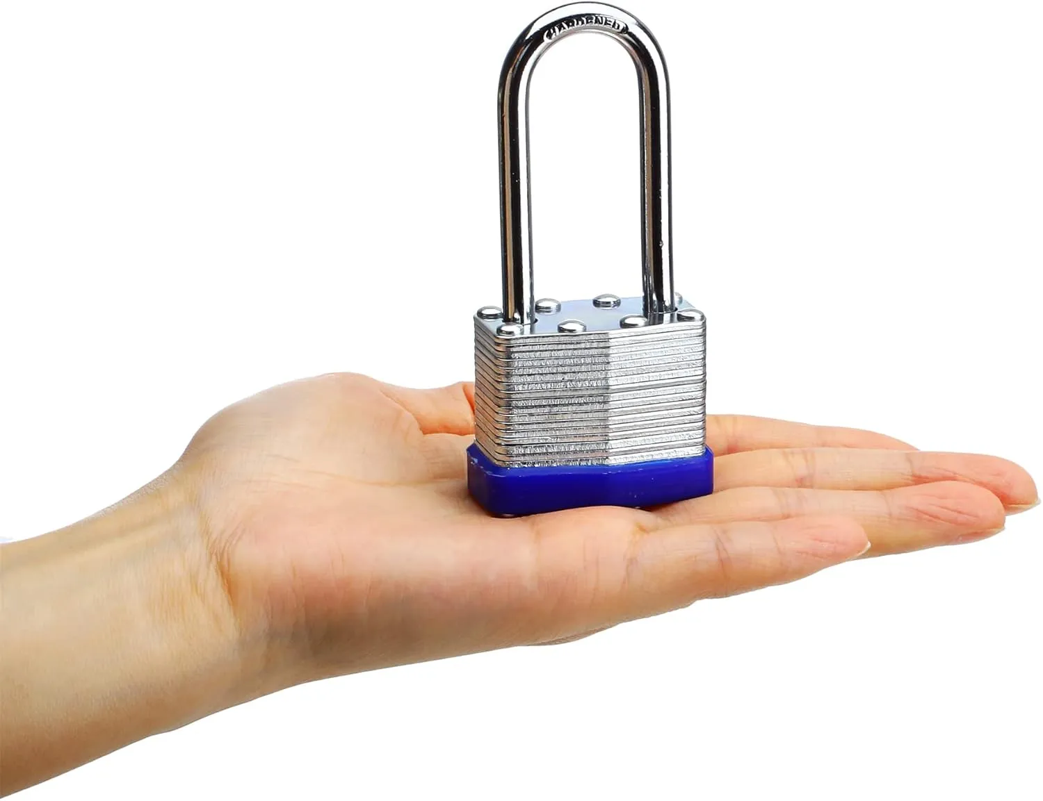 4 Pack Outdoor Padlocks with Keys Long Shackle Keyed Alike Padlocks with 8 Keys 40mm Heavy-Duty Locks for Gate Fence Toolbox School Gym