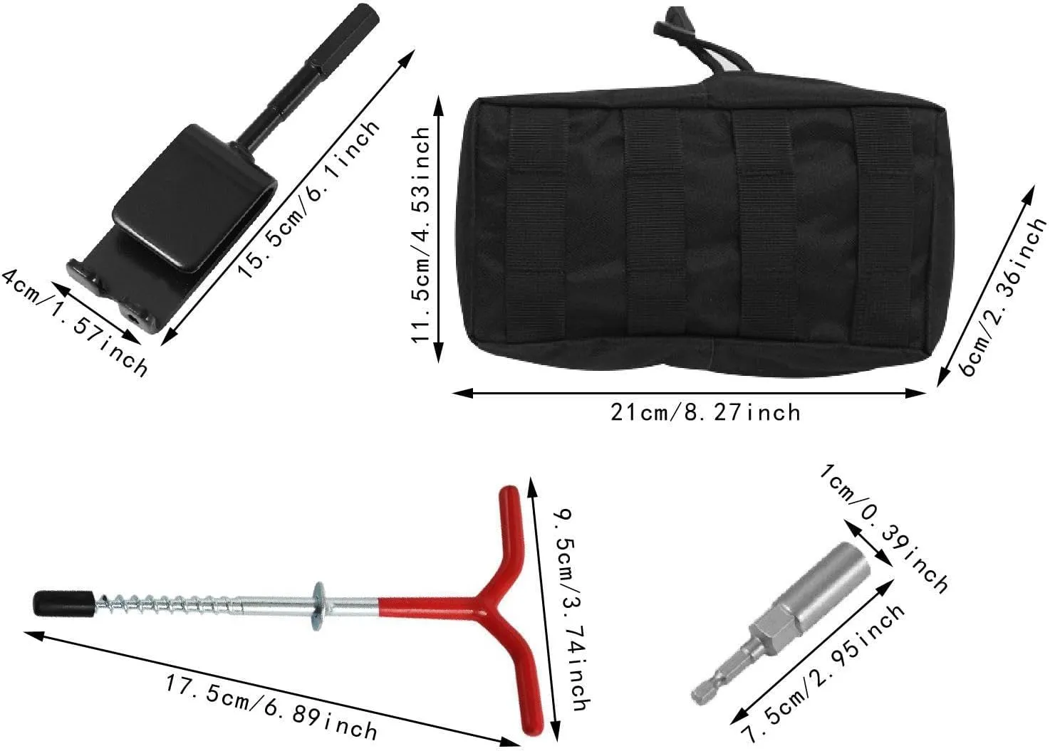 4 Pieces Ice Fishing Anchors Ice Anchor Drill Adapter Heavy Duty Metal Accessories Practical Shelter Anchors Anchor Tool