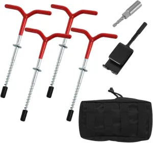 4 Pieces Ice Fishing Anchors Ice Anchor Drill Adapter Heavy Duty Metal Accessories Practical Shelter Anchors Anchor Tool