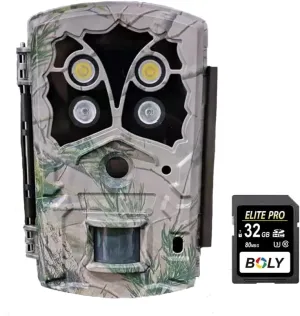 45MP 4K Trail Camera Hunting Camera Outdoor Game Camera Dual Flash 940nm LEDs and White LED Long Standby time (LY590-D4K/SD)