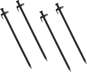 4pcs Heavy Duty Steel Camping Tent Stakes Ground Pegs for Family Tents Hiking Accessories Durable Anchors for Gazebo Patio and Outdoor Use
