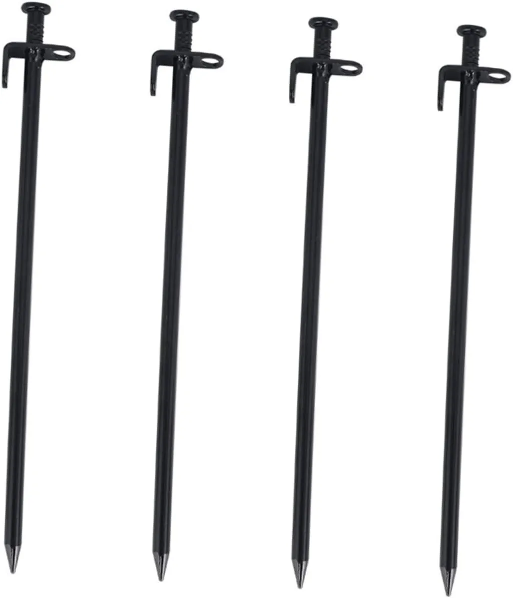 4Pcs Heavy Duty Steel Tent Stakes Non Camping Tent Pegs Durable Ground Anchors for Outdoor Activities for Sturdy Hiking Accessories